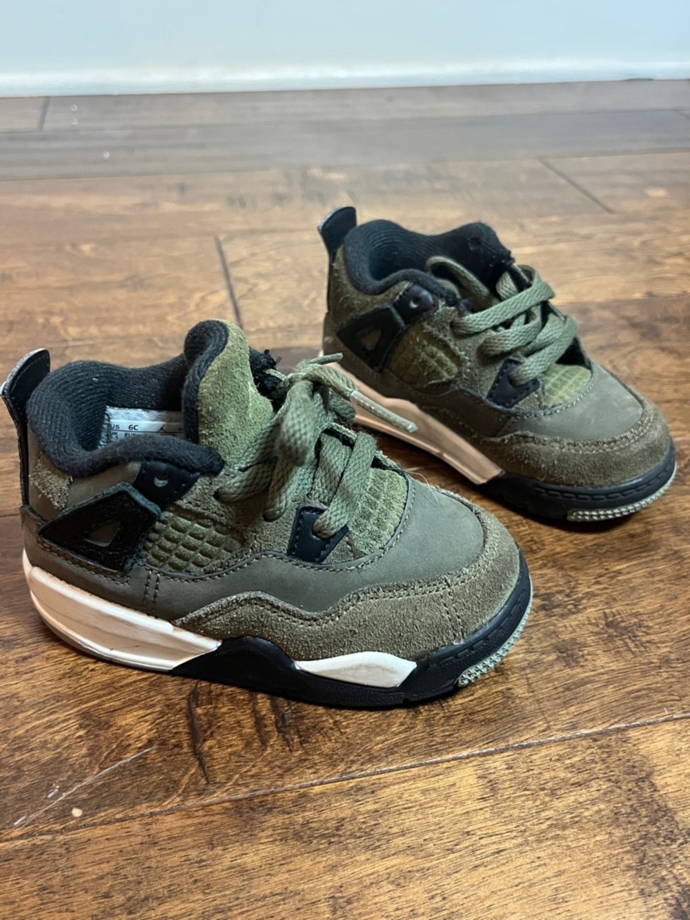 Nike Jordan 4 Retro SE Craft Toddler Sneakers, Medium Olive, size 6C